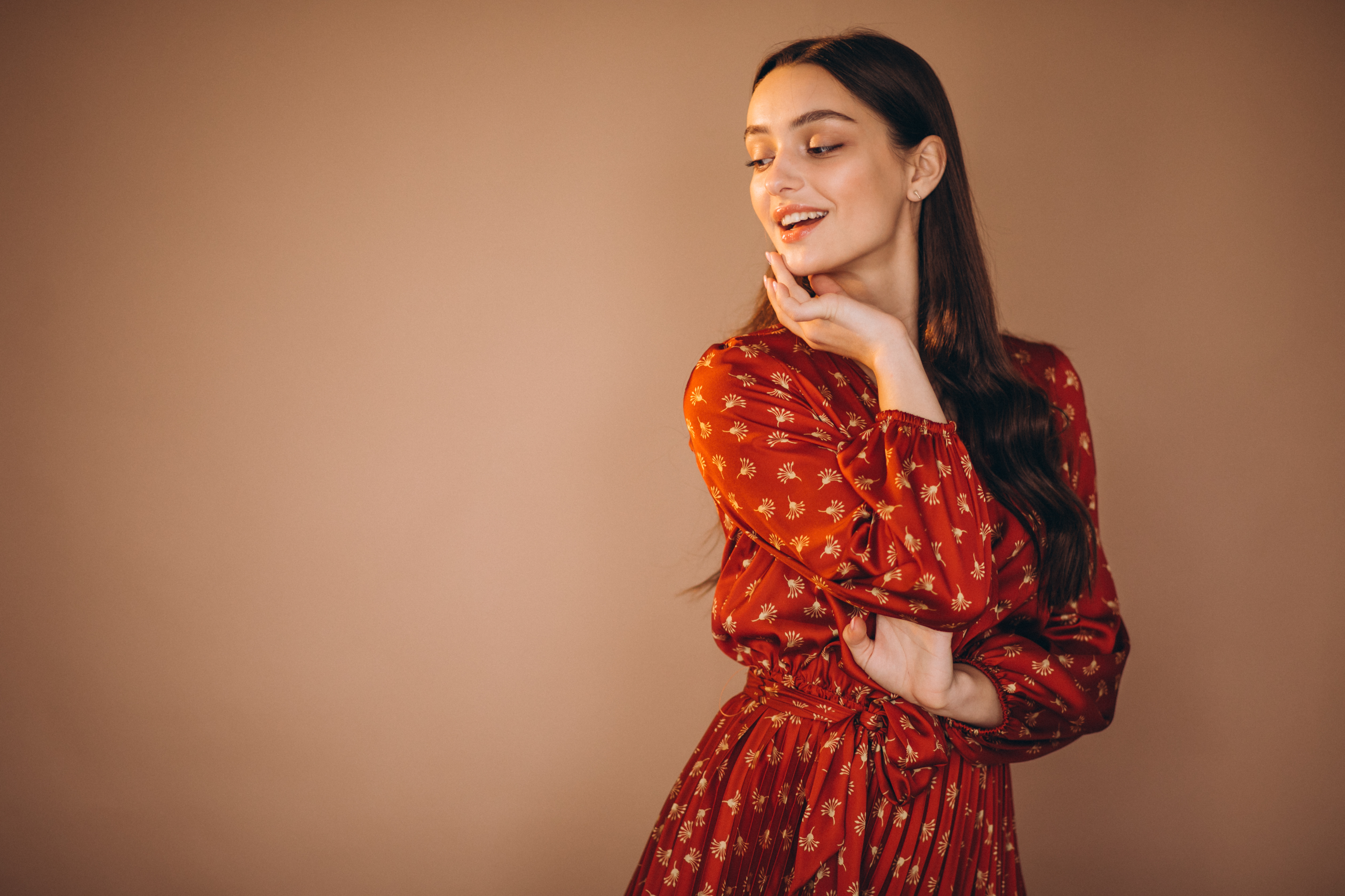 Canary Reddish Brown Kurta Set
