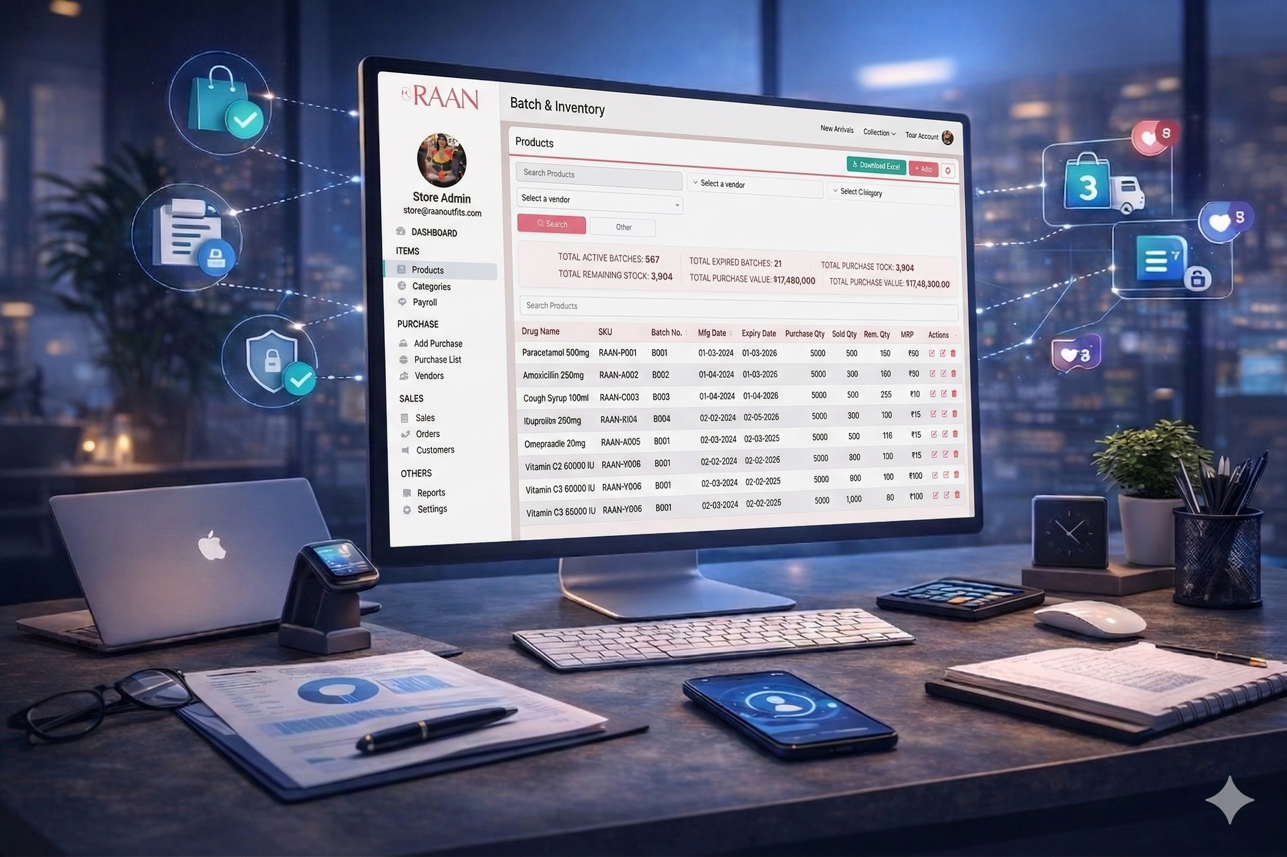 Pharma Batch Inventory Management - Medicine Storage and Tracking
