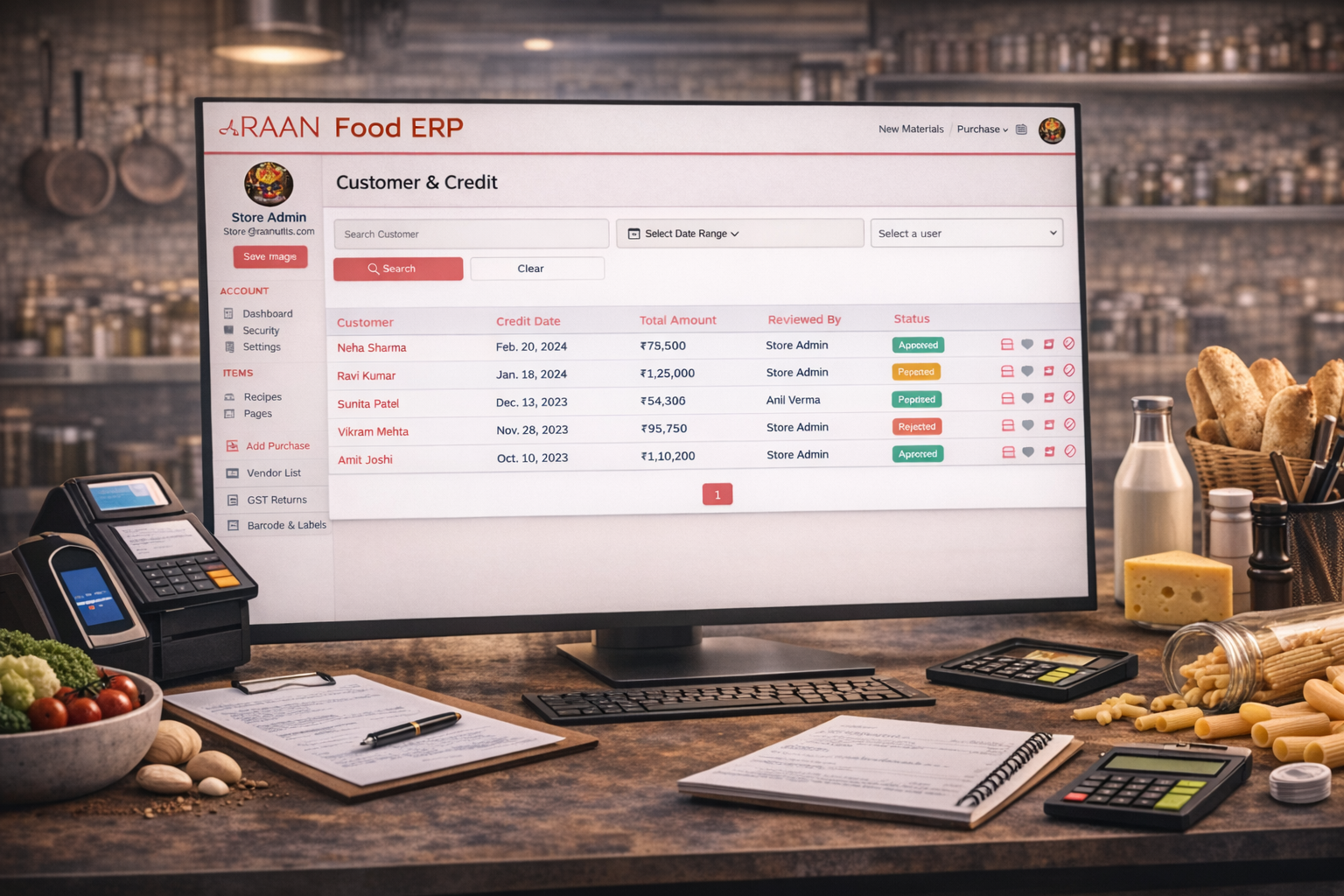 Food Business Customer Management and Credit Tracking