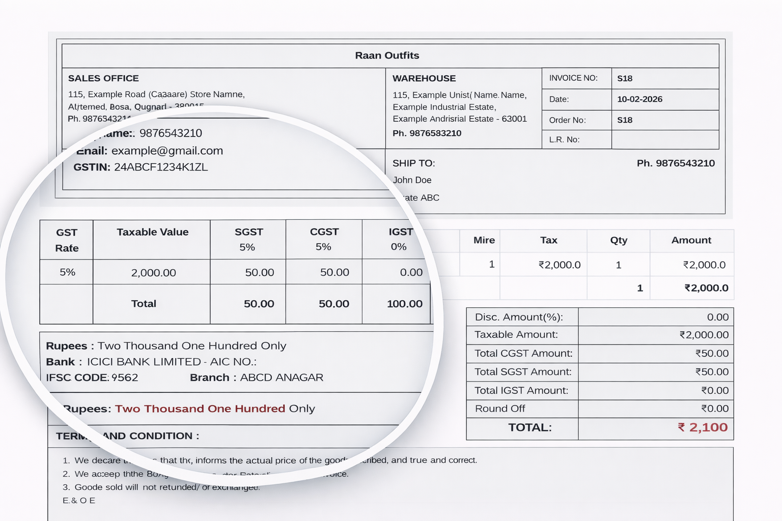 GST Billing Dashboard Preview