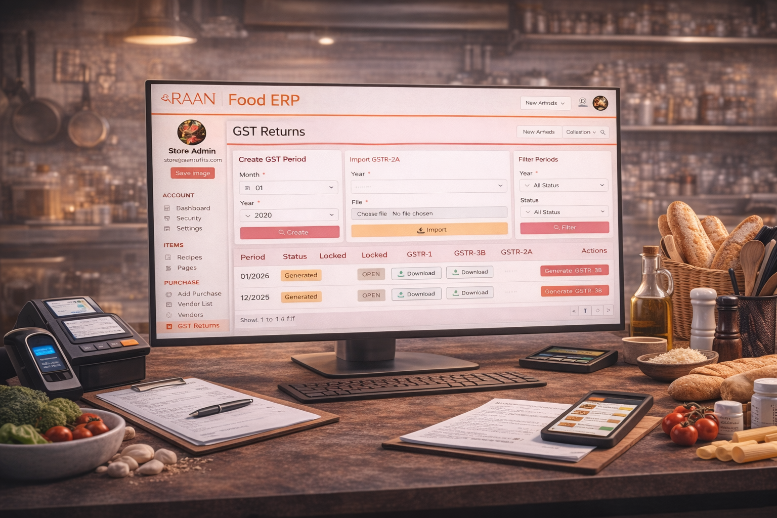 GST Compliant Food Business Billing and Invoice System