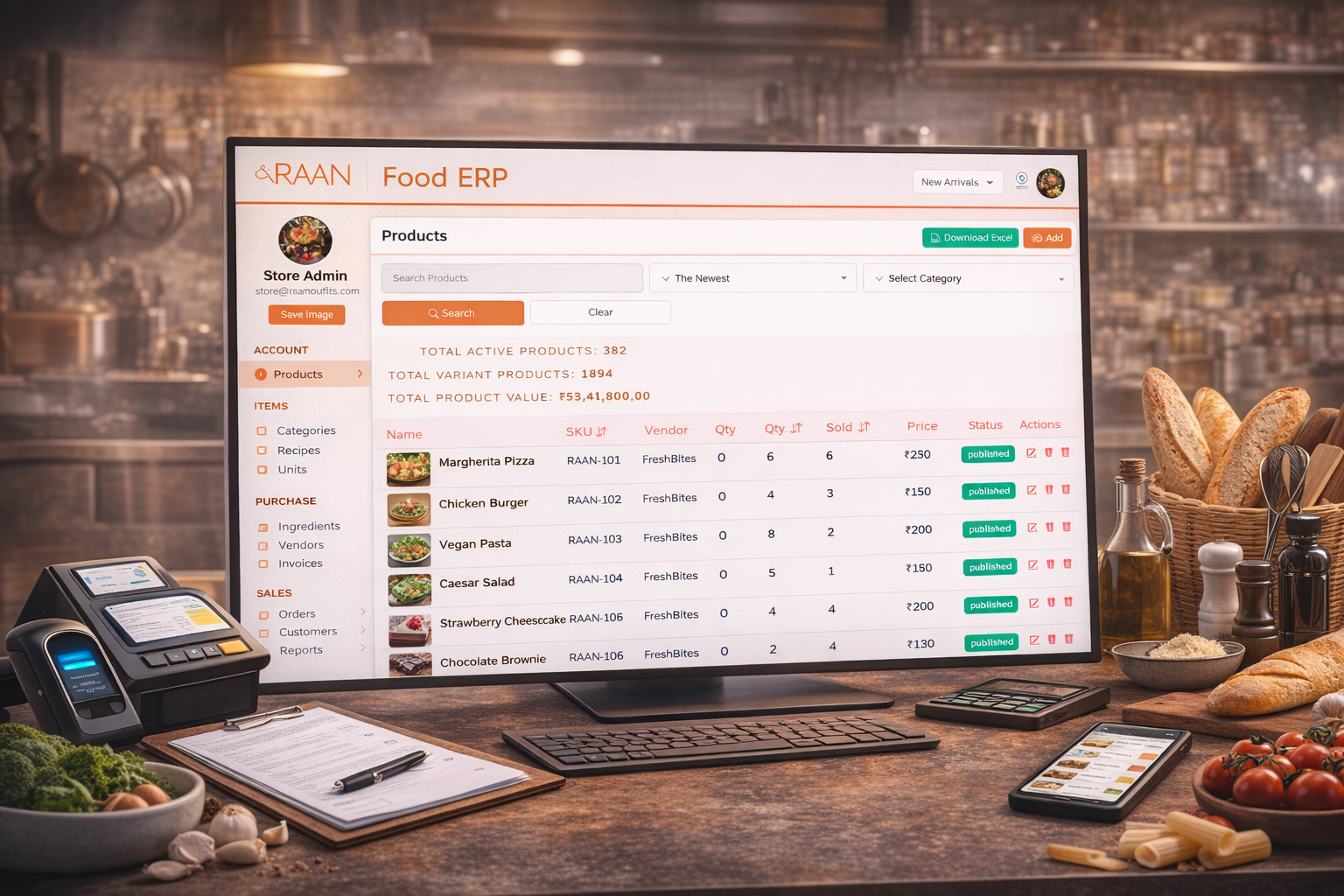 Food Inventory and Batch Management System for Grocery and FMCG