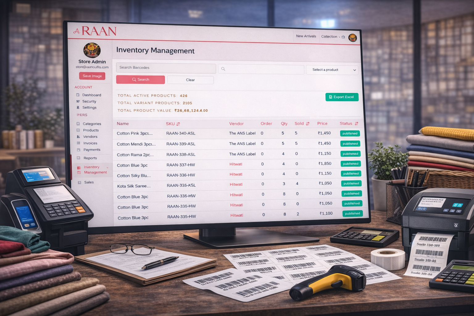 Textile Inventory and Stock Management System