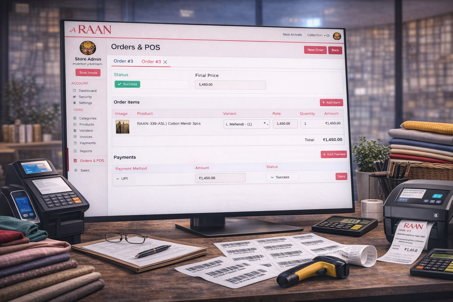 Textile POS System and Order Management