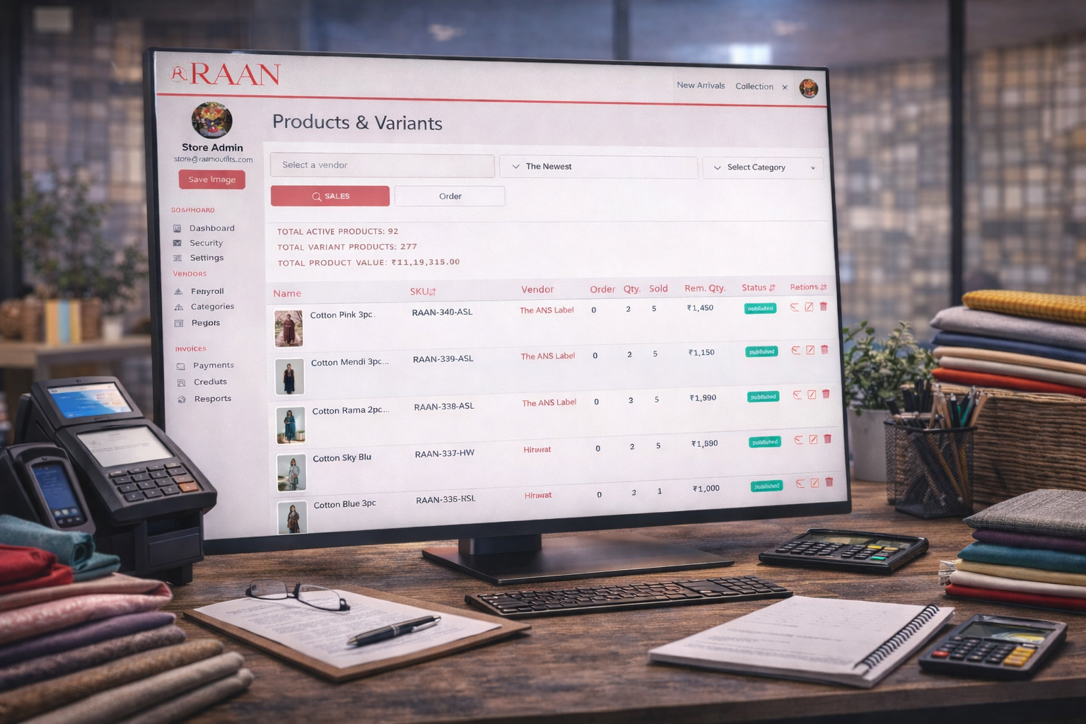 Textile Product and Garment Variant Management System
