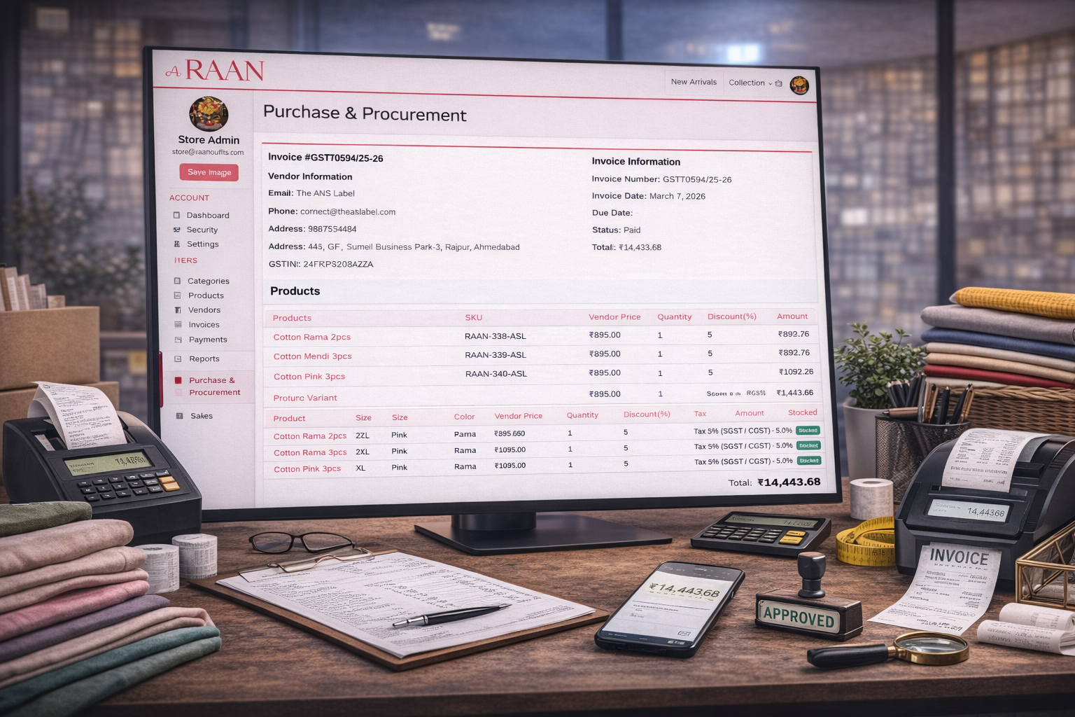 Textile Purchase and Procurement Management