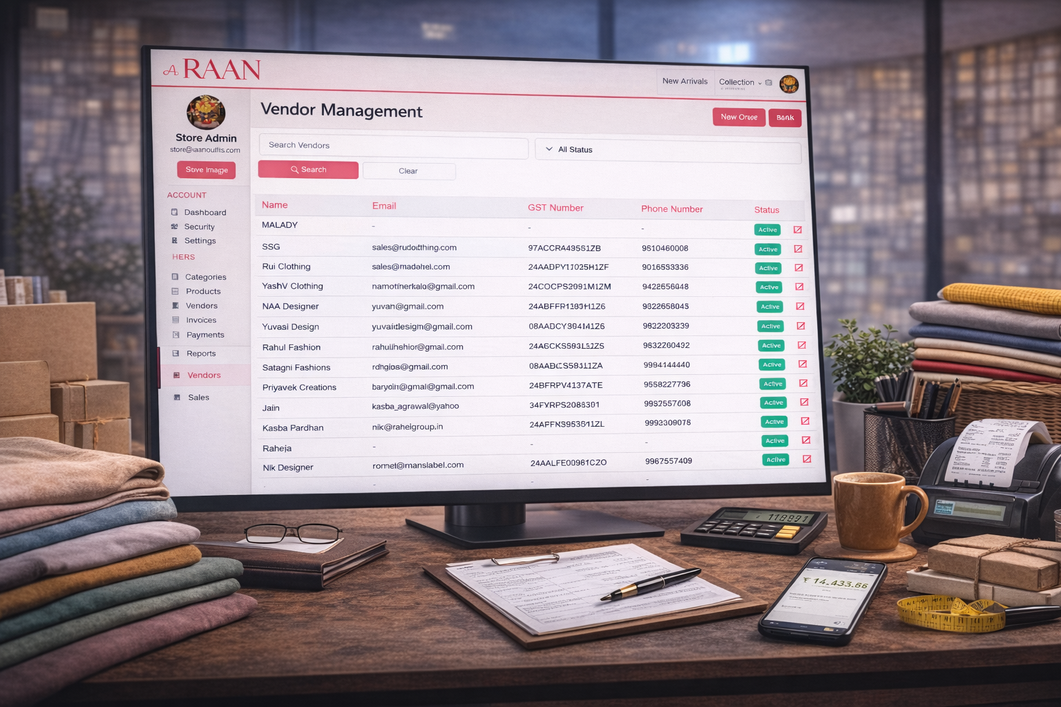 Textile Vendor and Supplier Management